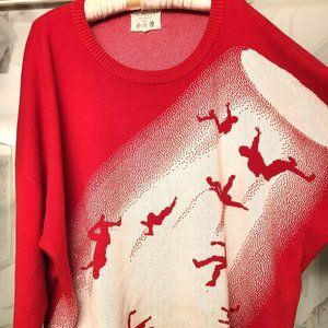 Unborn Society rare "Skyfall" sweater size large